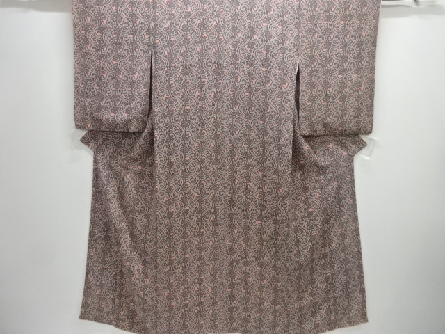 JAPANESE KIMONO / ANTIQUE KIMONO / SILK / KINSHA / ARABESQUE